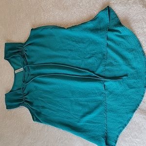 Point size S Sheer Turquoise Tank Top Blouse